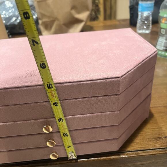 Nordstrom Velvet Jewelry Box with Mirror and Drawers - Picture 4 of 10